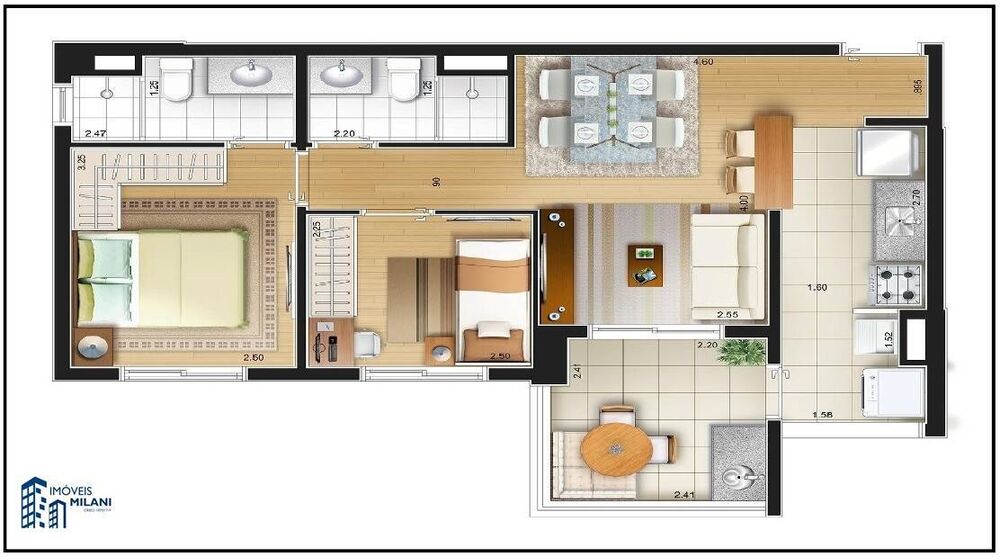 Apartamento, 2 quartos, 5670 m² - Foto 4