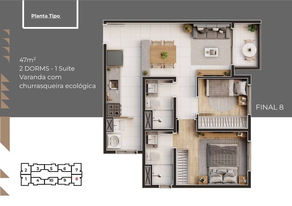 Apartamento, 47 m² - Foto 6