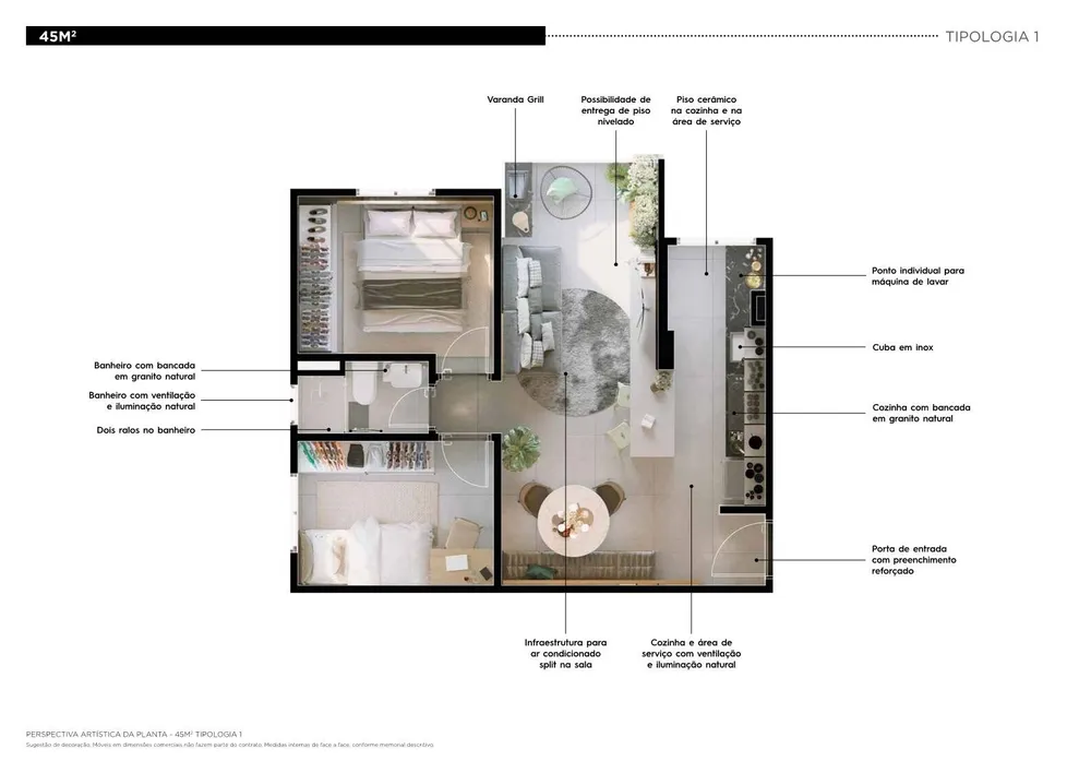 Apartamento, 2 quartos, 45 m² - Foto 19