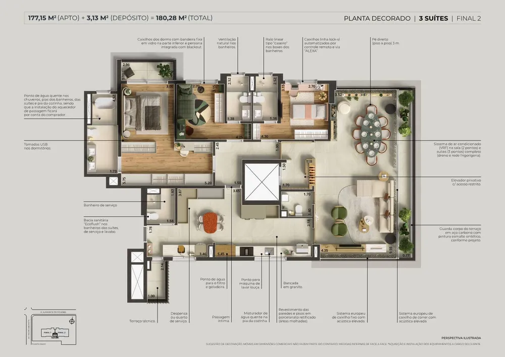 Apartamento, 3 quartos, 180 m² - Foto 11