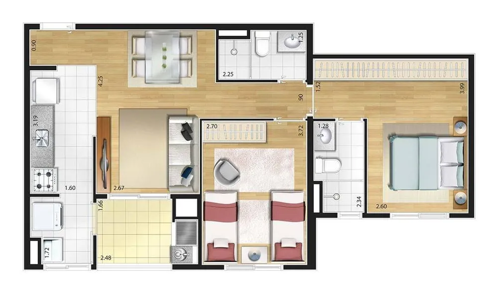 Apartamento, 2 quartos, 65 m² - Foto 6