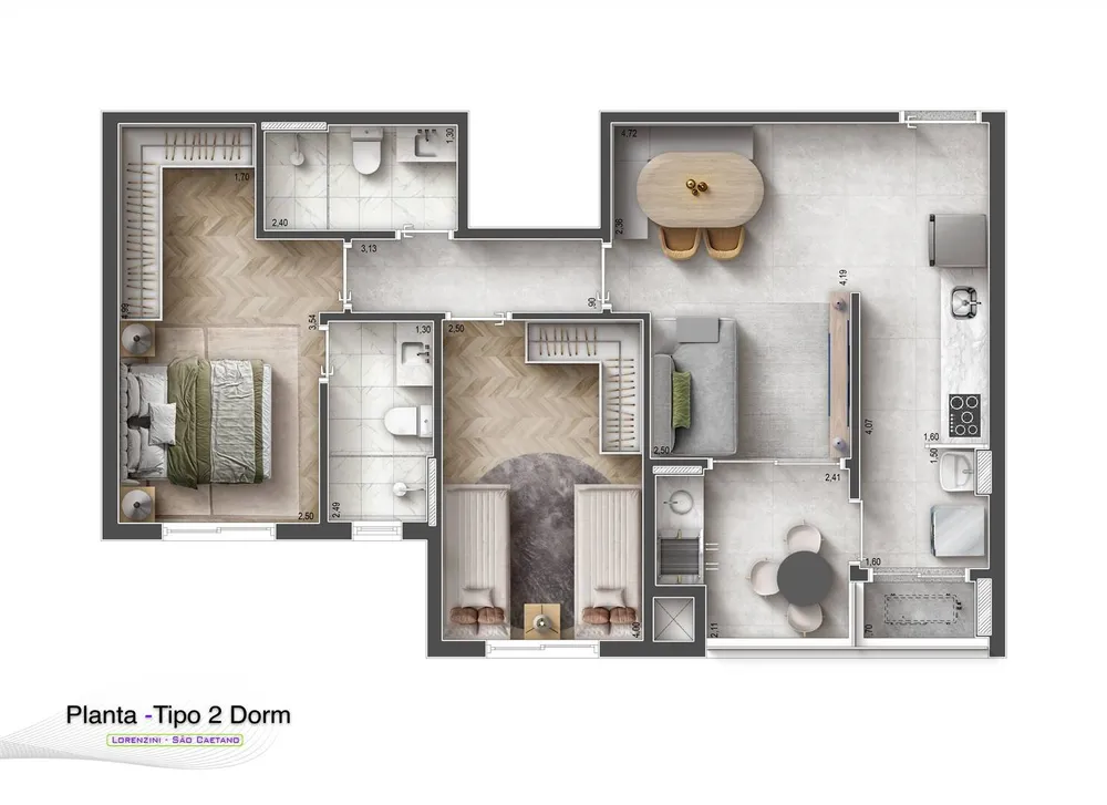 Apartamento, 3 quartos, 79 m² - Foto 4