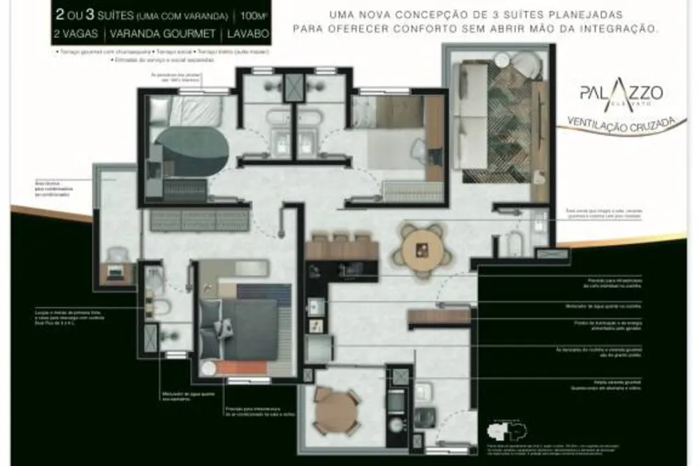 Apartamento, 3 quartos, 100 m² - Foto 12