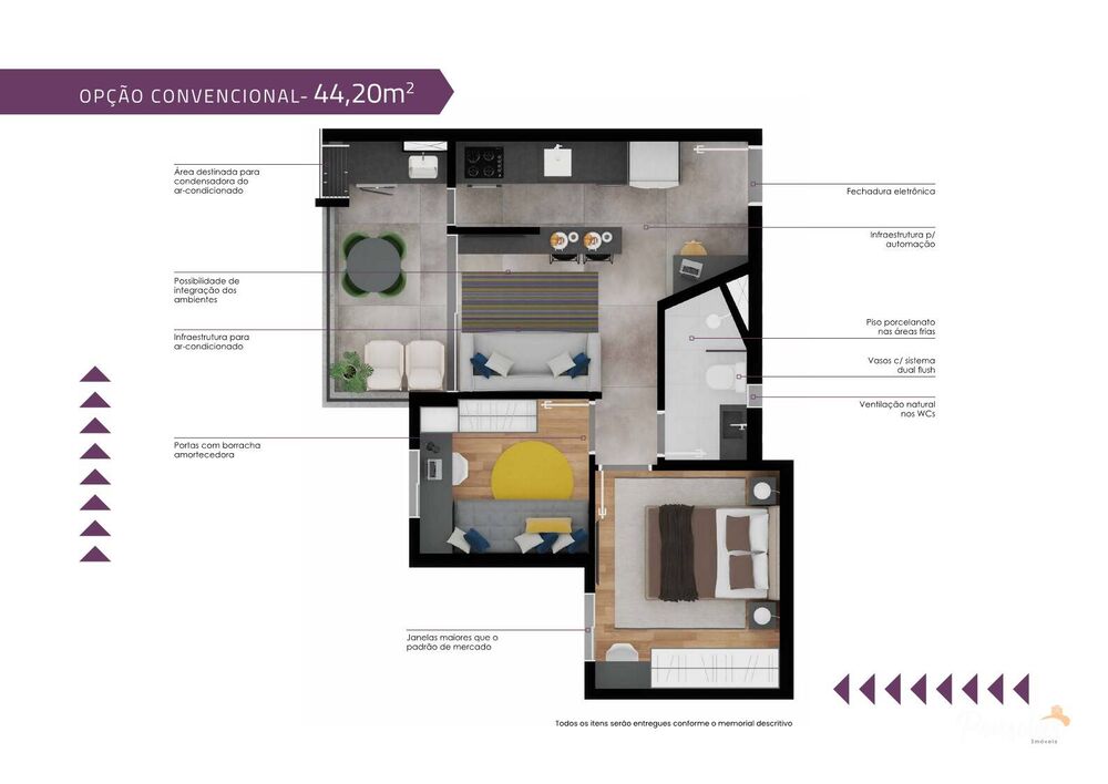 Apartamento, 2 quartos, 44 m² - Foto 4