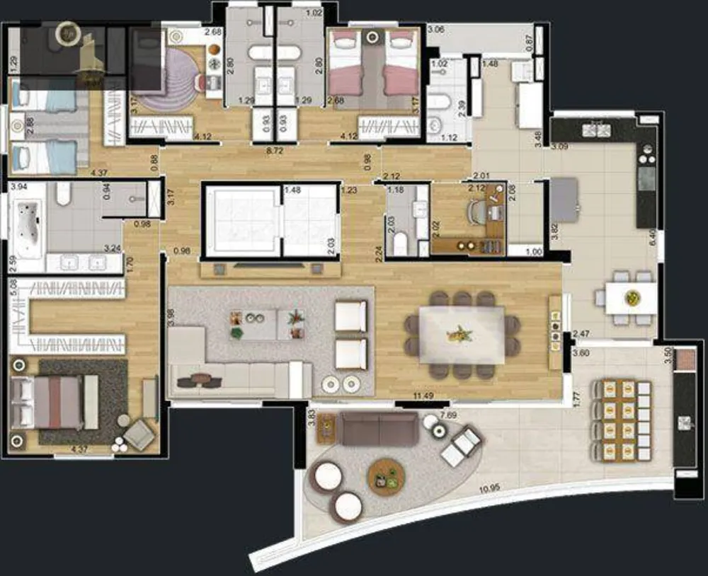 Apartamento, 4 quartos, 247 m² - Foto 10