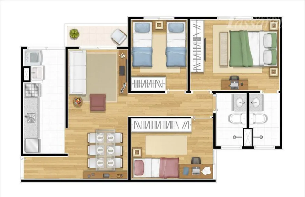 Apartamento, 3 quartos, 65 m² - Foto 8