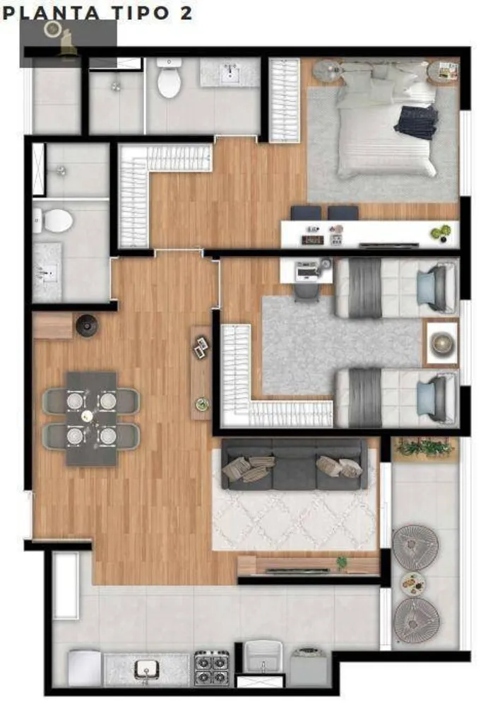 Apartamento, 2 quartos, 62 m² - Foto 3