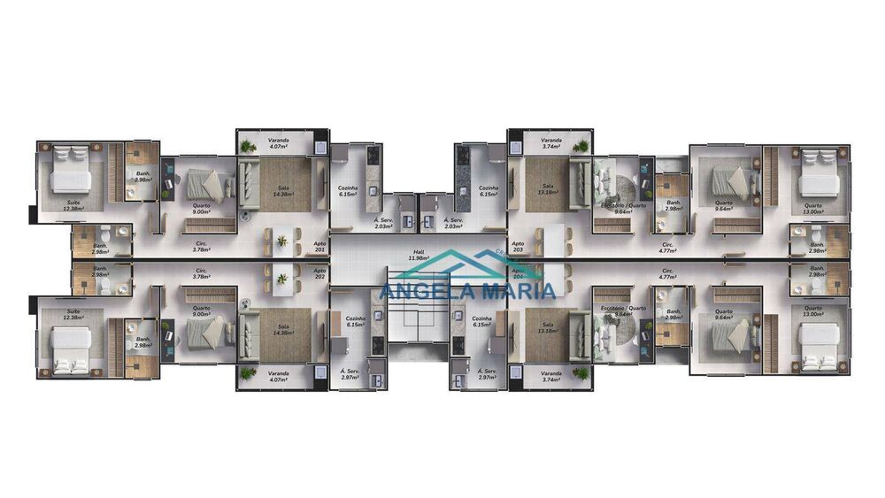 Apartamento, 3 quartos, 100 m² - Foto 4