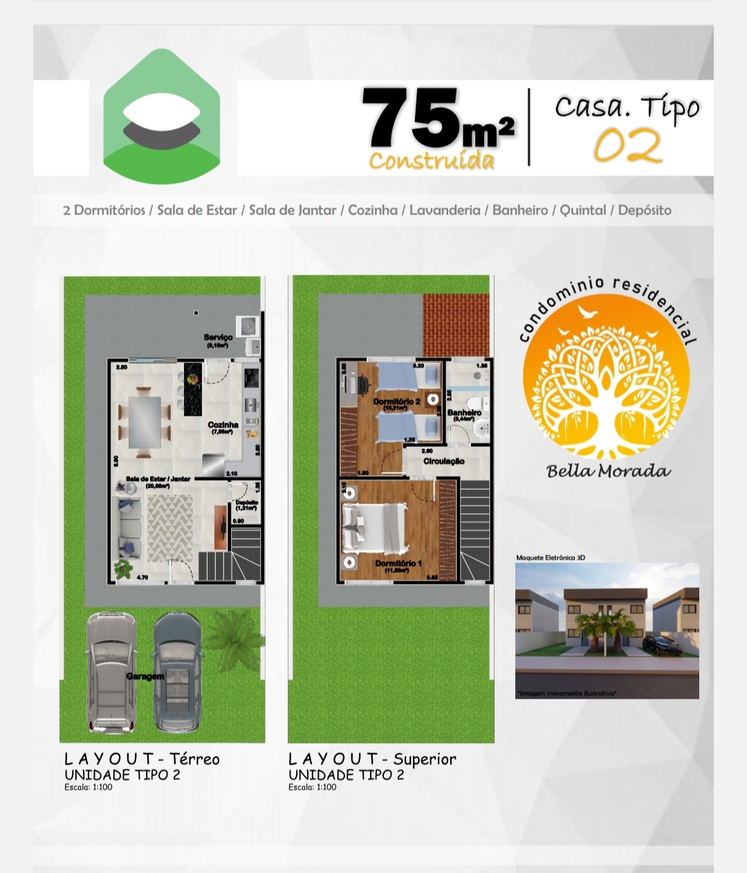 Casa à venda com 2 quartos, 75m² - Foto 3