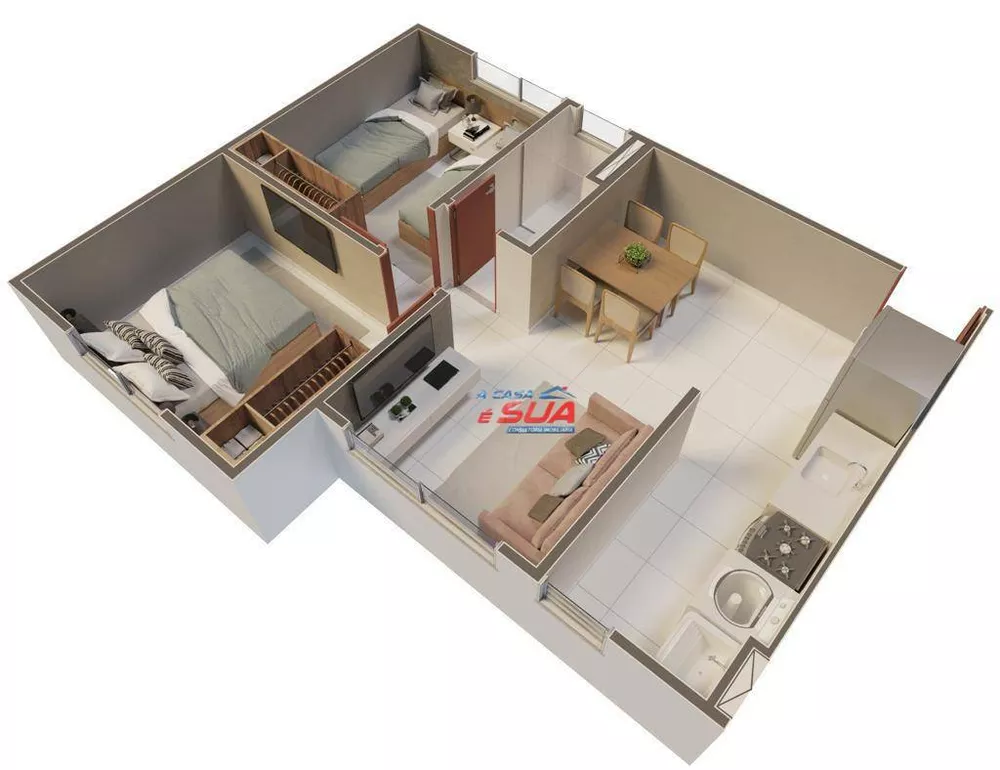 Apartamento à venda com 2 quartos, 40m² - Foto 3