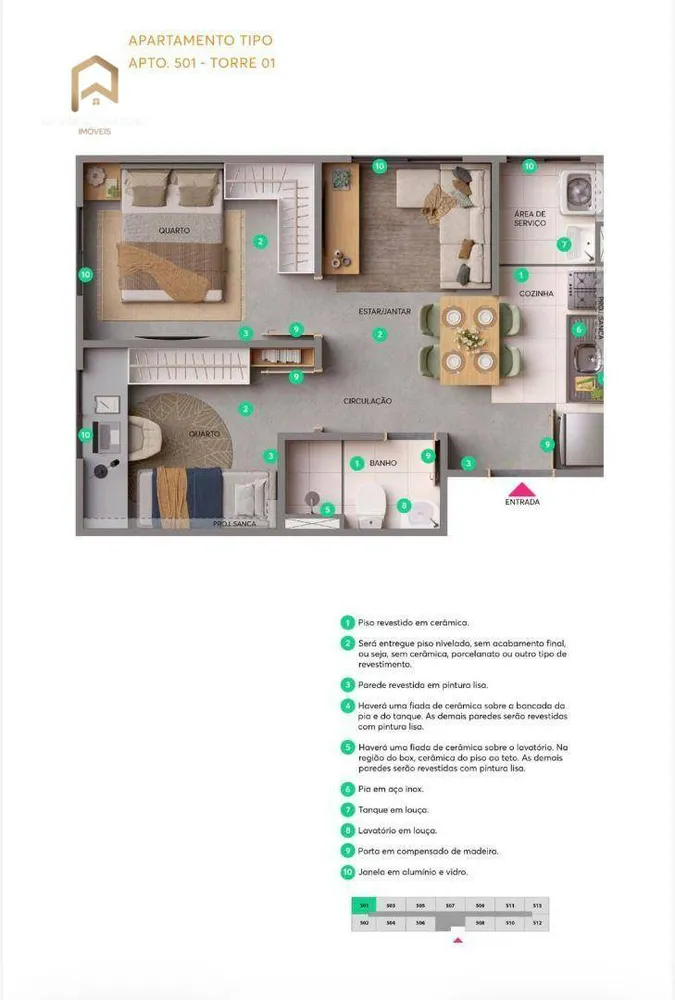 Apartamento, 2 quartos, 35 m² - Foto 8