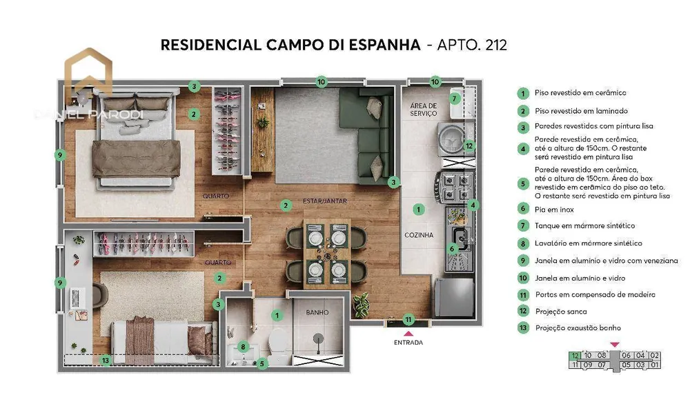 Apartamento, 2 quartos, 36 m² - Foto 16