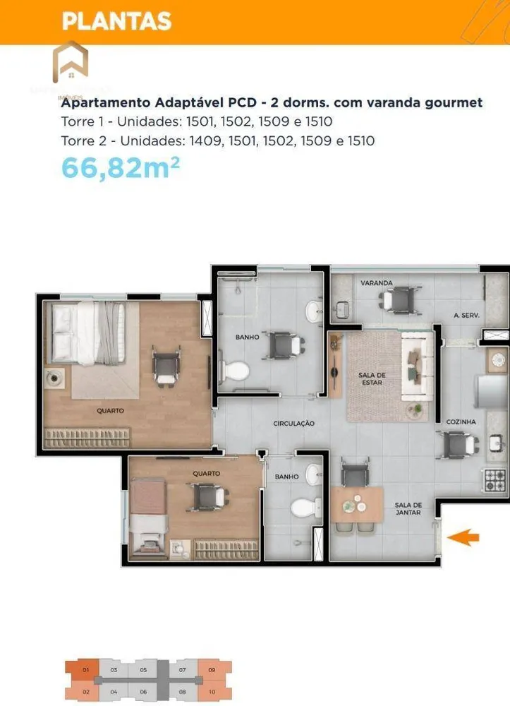 Apartamento, 2 quartos, 54 m² - Foto 15