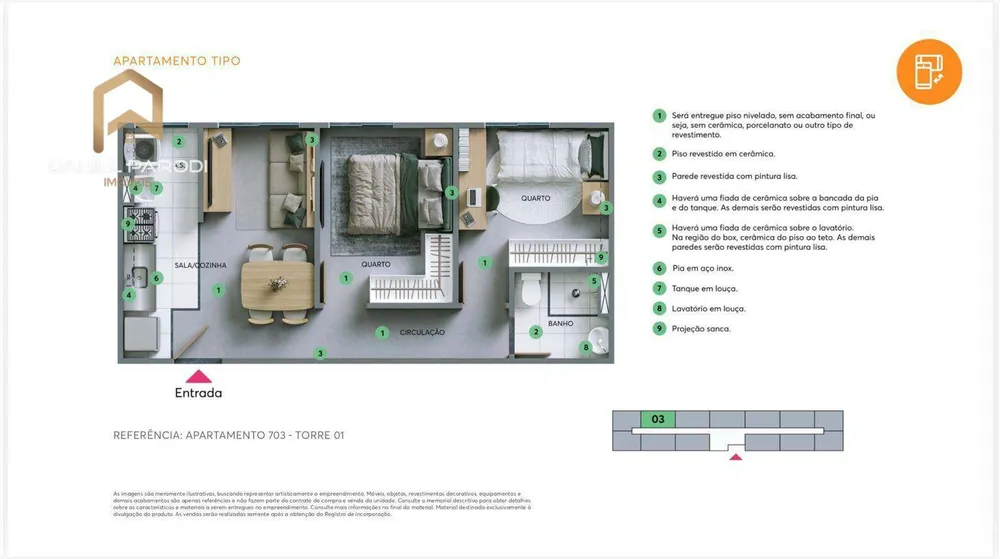 Apartamento, 2 quartos, 38 m² - Foto 7