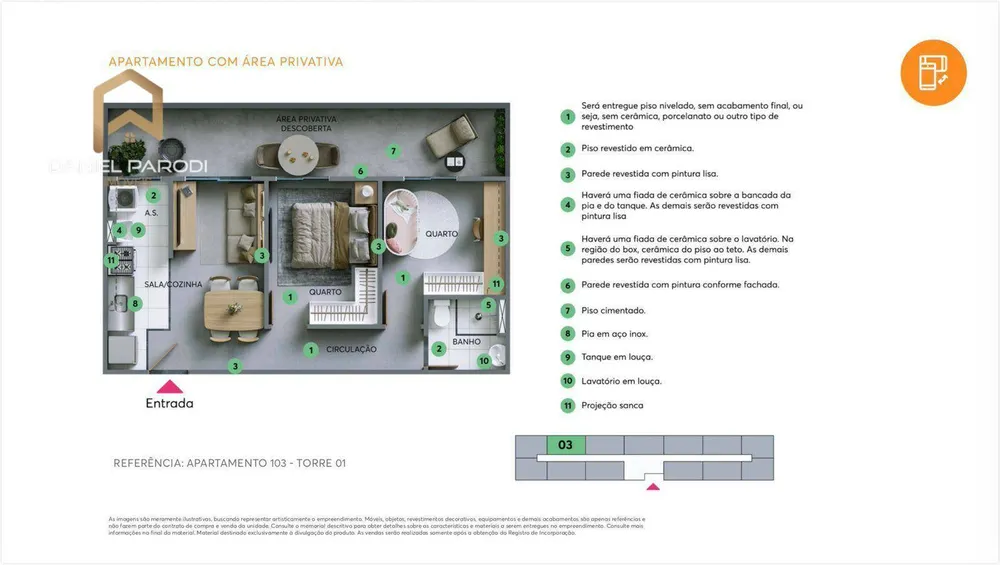 Apartamento, 2 quartos, 38 m² - Foto 8