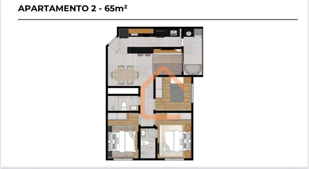 Apartamento, 3 quartos, 65 m² - Foto 7