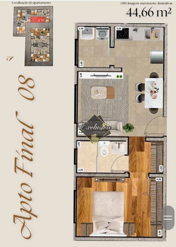 Apartamento, 1 quarto - Foto 8