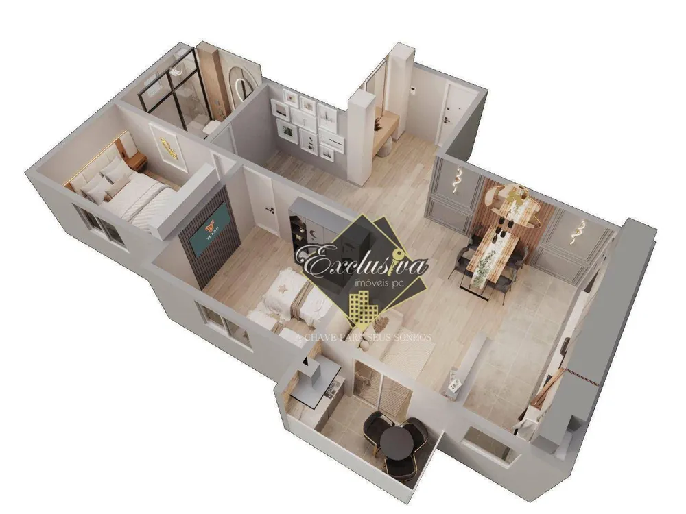 Apartamento, 2 quartos, 45 m² - Foto 2