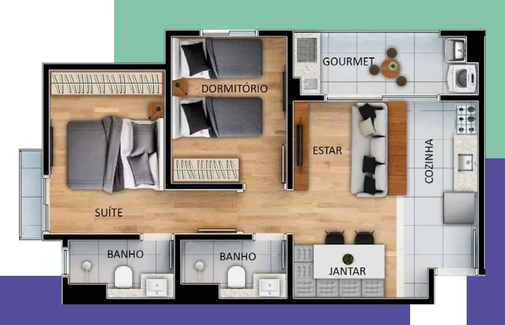 Apartamento, 2 quartos, 55 m² - Foto 11