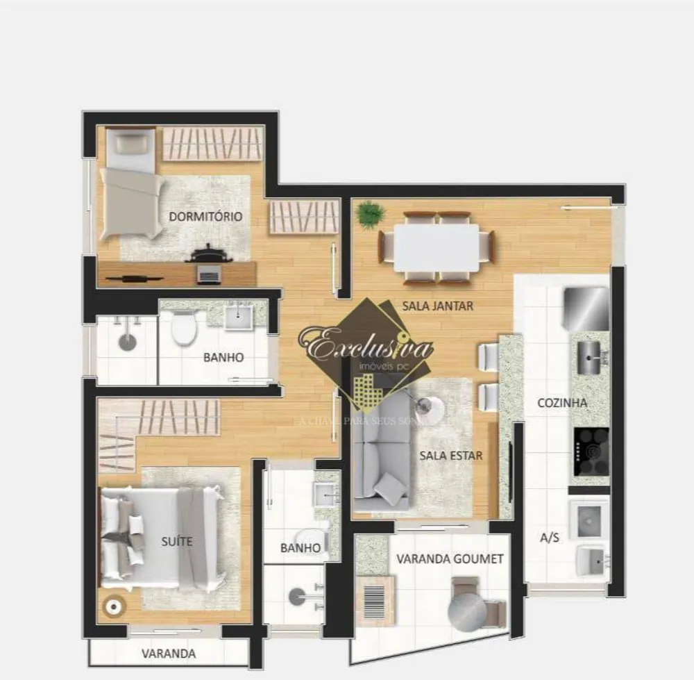 Apartamento, 2 quartos, 78 m² - Foto 2