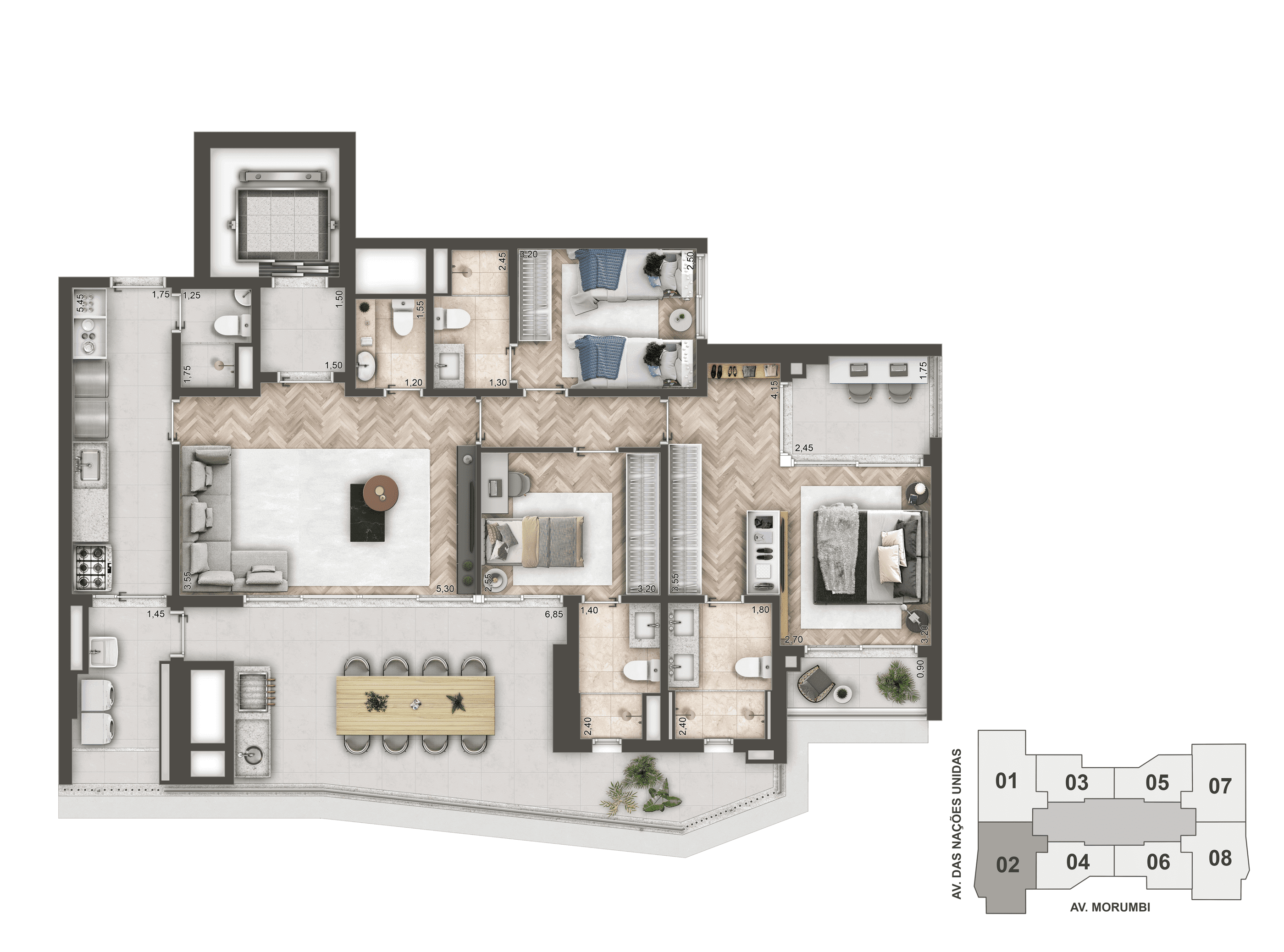 Apartamento à venda com 3 quartos, 144m² - Foto 6