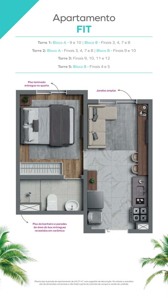 Apartamento, 1 quarto, 24 m² - Foto 9