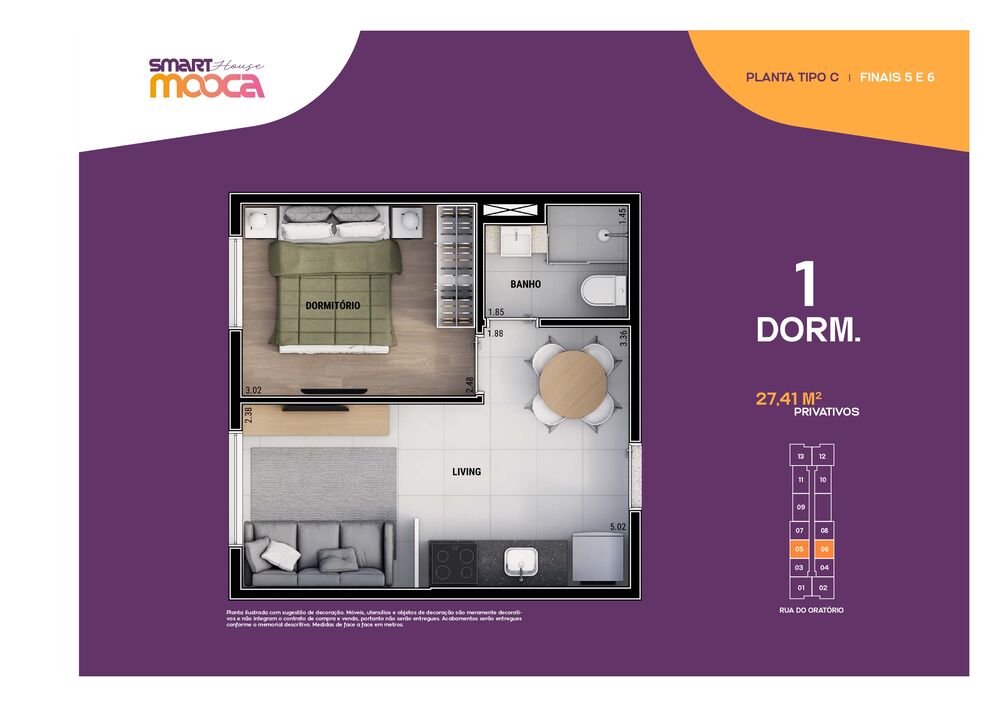 Apartamento à venda com 1 quarto, 26m² - Foto 6