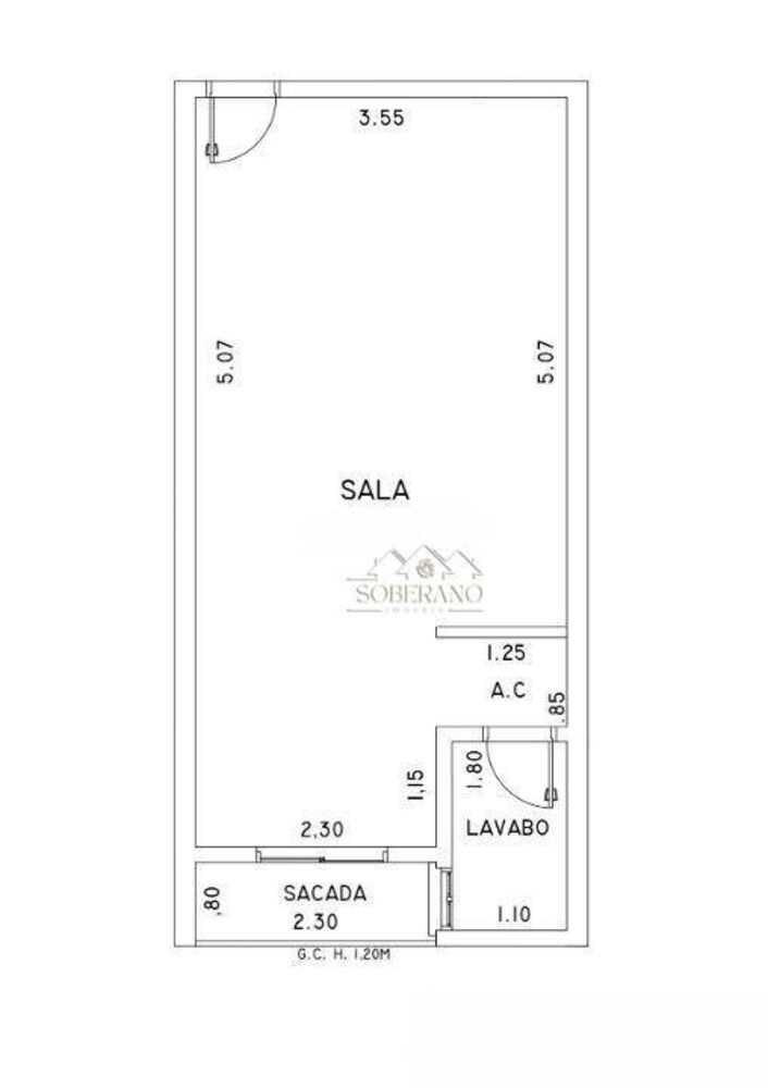 Sala-Conjunto, 32 m² - Foto 1