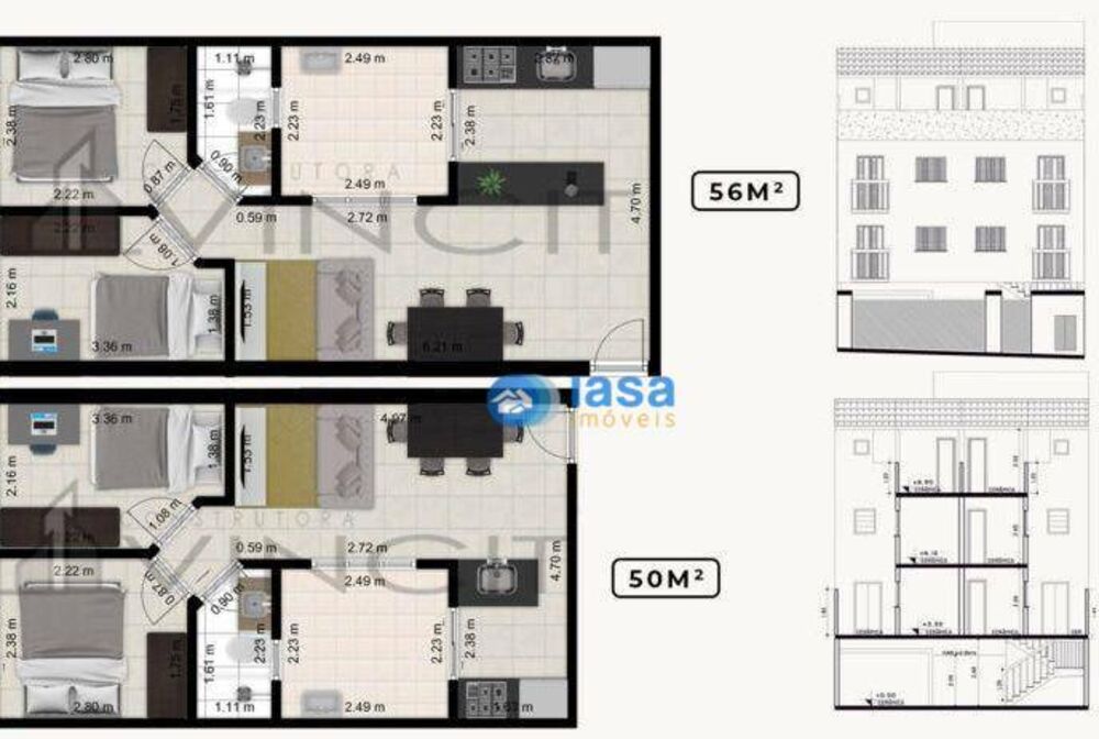 Apartamento, 2 quartos, 50 m² - Foto 1