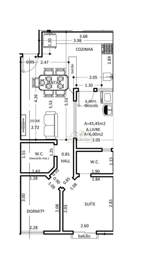 Cobertura, 2 quartos, 90 m² - Foto 1