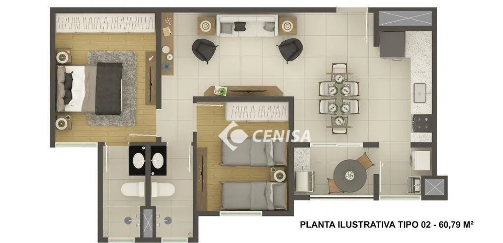 Apartamento, 2 quartos, 60 m² - Foto 4