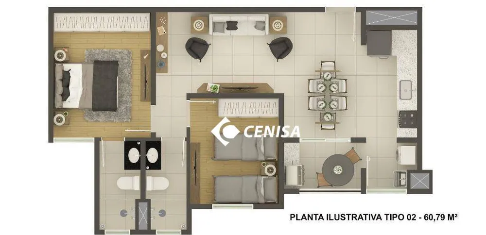 Apartamento, 2 quartos, 60 m² - Foto 11