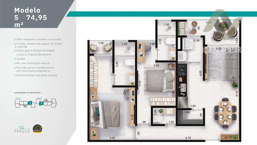 Apartamento, 2 quartos, 74 m² - Foto 16