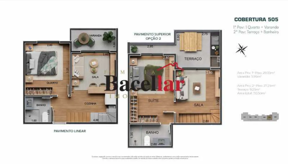 Cobertura, 2 quartos, 70 m² - Foto 3
