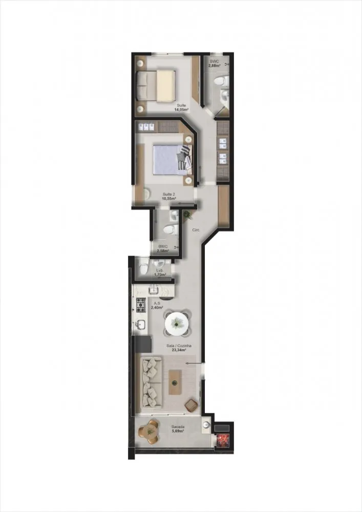 Apartamento, 2 quartos, 121 m² - Foto 8