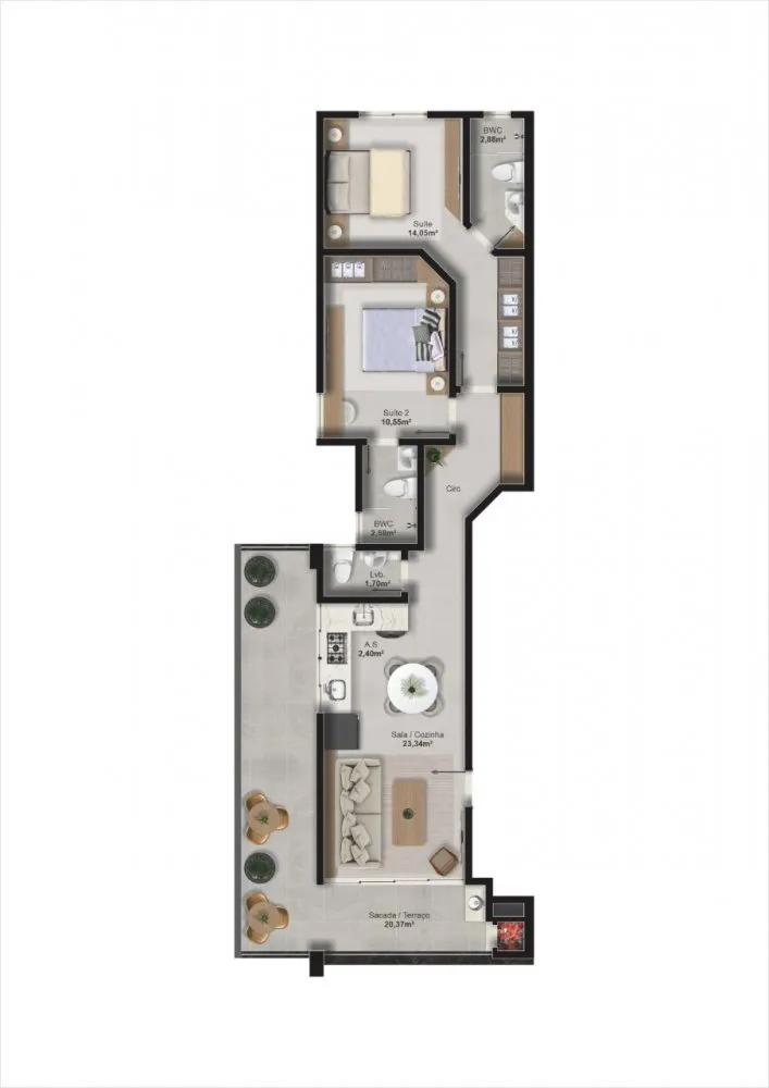 Apartamento, 2 quartos, 121 m² - Foto 11