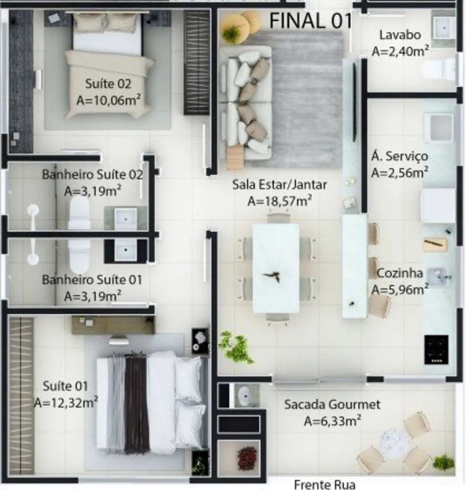 Apartamento, 2 quartos, 73 m² - Foto 12