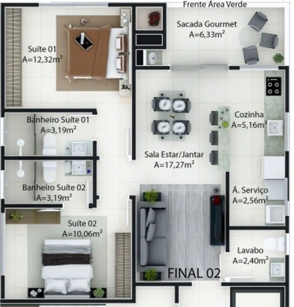 Apartamento, 2 quartos, 73 m² - Foto 11