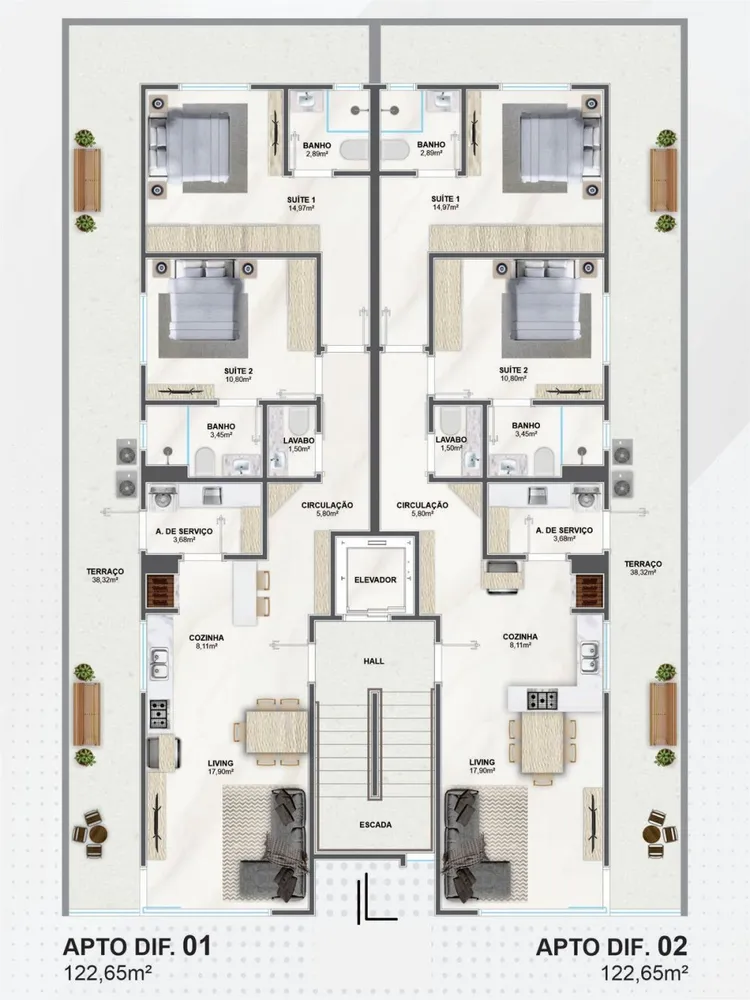 Apartamento, 2 quartos, 80 m² - Foto 11