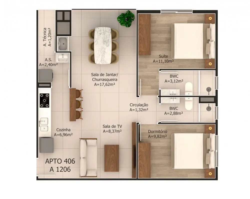 Apartamento, 2 quartos, 81 m² - Foto 3