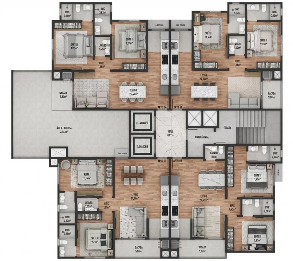 Apartamento, 2 quartos, 67 m² - Foto 2