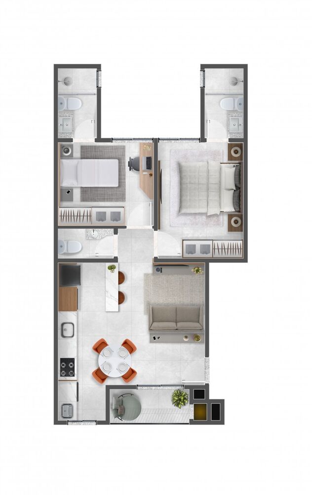 Apartamento à venda com 2 quartos, 65m² - Foto 3
