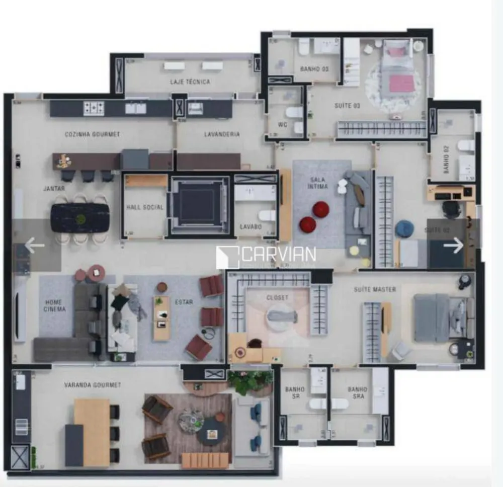 Apartamento, 3 quartos, 227 m² - Foto 1