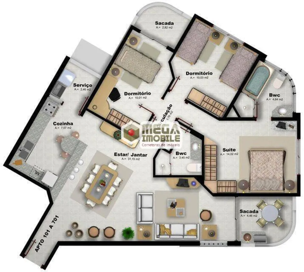 Apartamento, 3 quartos, 103 m² - Foto 12