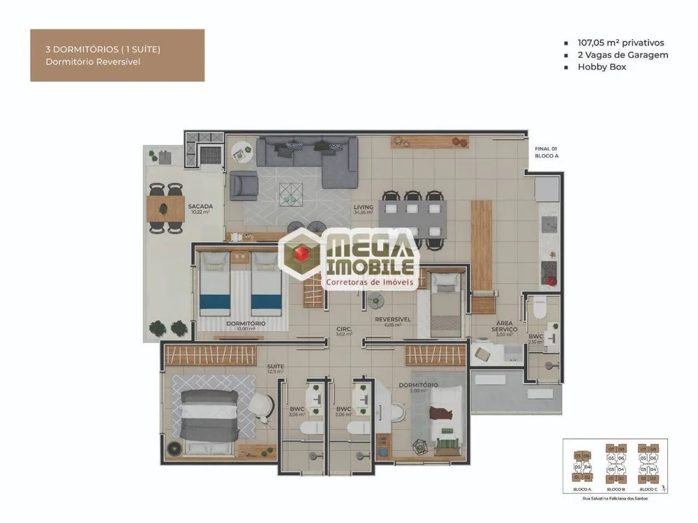 Apartamento, 3 quartos, 108 m² - Foto 11