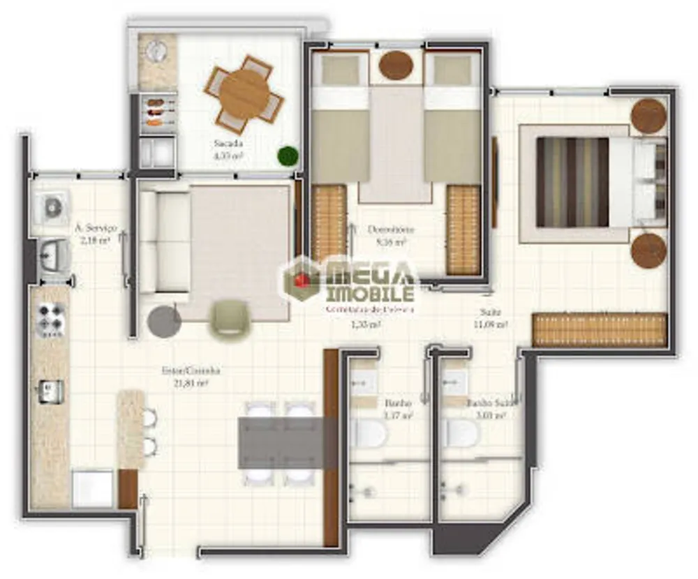 Apartamento, 2 quartos, 69 m² - Foto 11