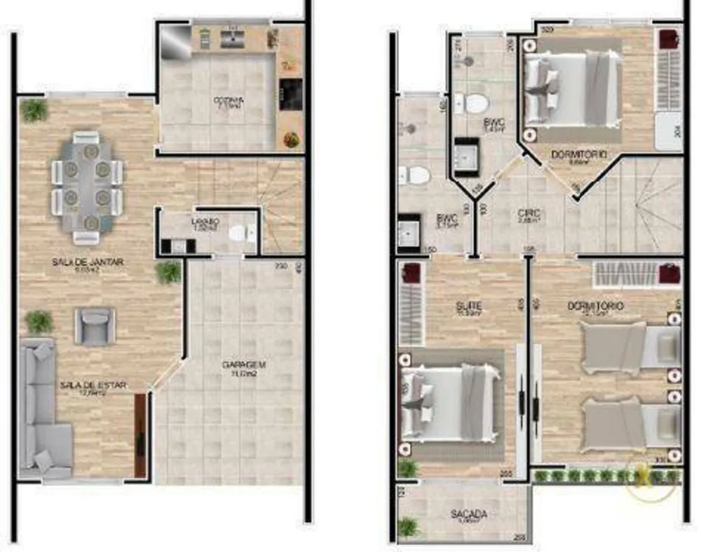 Sobrado, 3 quartos, 107 m² - Foto 2