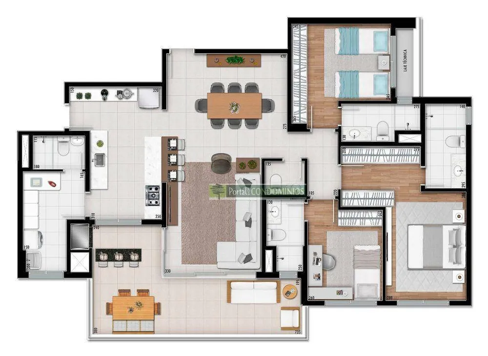 Apartamento, 3 quartos, 154 m² - Foto 1