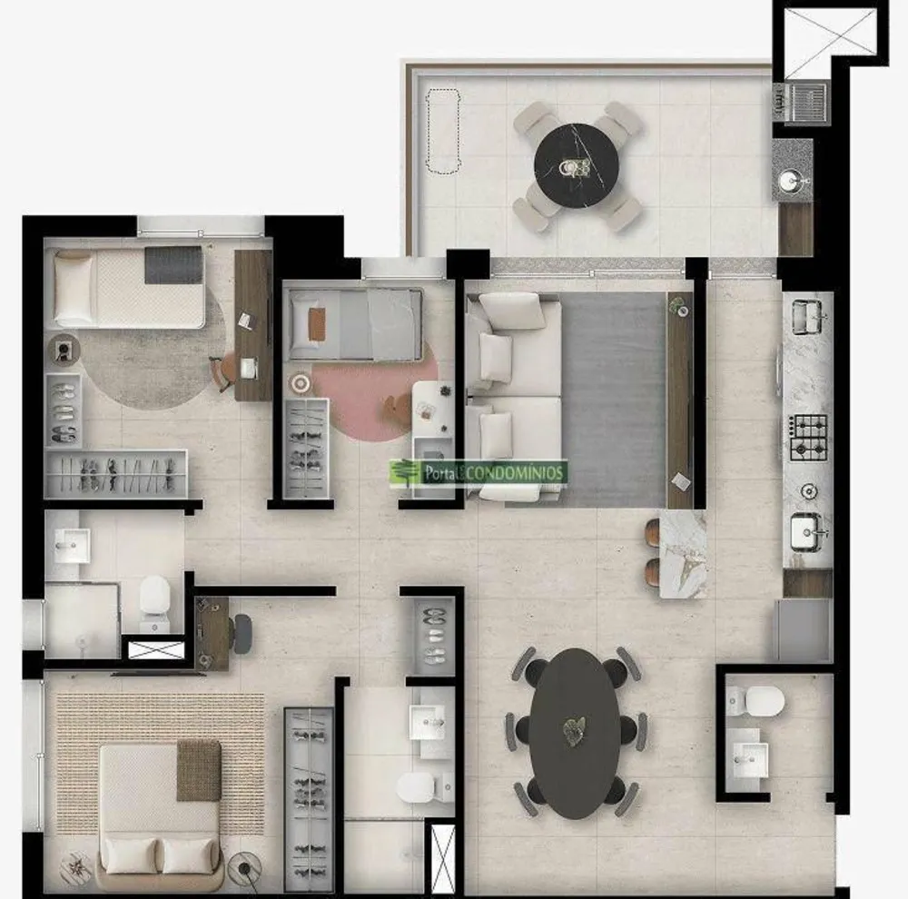 Apartamento, 3 quartos, 89 m² - Foto 4