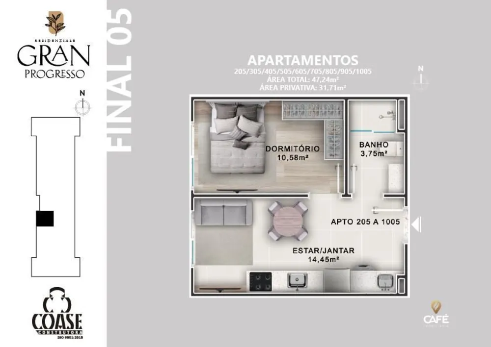 Apartamento, 1 quarto, 31 m² - Foto 3
